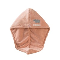 2Pcs Women Hair Dry Towel Quick Dry Hair Turban Thick Towel Cap Double Layers Hair Drying Towel with Button Bathroom Supplies