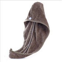 2PCS Women Hair Quick Drying Microfiber Towel Turban Knot Twist Loop Wrap Hat Cap