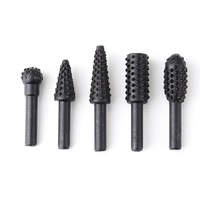 2SET 1/4 Inch Drill Bit Set Rotary File Burr for Woodworking Wood Carving Tool