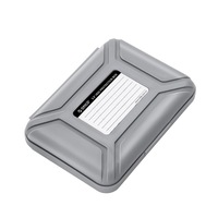 3.5 inch External Hard Drive HDD Protection Storage Box with Label Water Repellent Shockproof Funtion