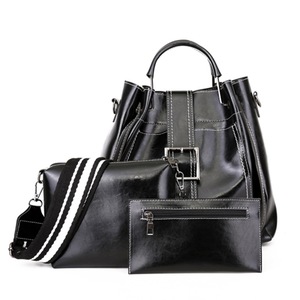 3 in 1 Fashion Belt Buckle PU Shoulder Bag Ladies Handbag Messenger Bag