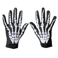 3 Pair Horror Ghost Claw Gloves 3D Skeleton Foam Gloves for Cosplay Show Costume Party Halloween Masquerade Party