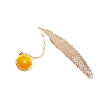 3 PC Metal Feather Bookmarks Creative Pendant Bookmarks Gift Box Packing Students Stationery Gift For Friends