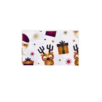3 Pcs Disposable Christmas Series Rectangular Printed PVC Cartoon Tablecloth 110*180cm C Santa & reindeer