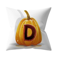3 Pcs Halloween Series Letter Printing Throw Pillow Cover for Home Living Room Sofa Decor D_45*45cm