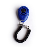 3 PCS Pet Training Clicker Button Water Droplets Style Dog Training Whistle with Key Chain
