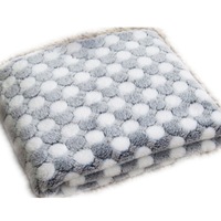 3 Pcs Soft Flannel Pet Blanket Dots Printed Breathable Bed Mat Warm Pet Sleeping Cushion Cover for Pet Dog Cat, Size:S