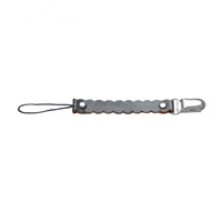 3 PCS Wave Leather Baby Short Pacifier Clip Chain Metal Soother Nipple Holder Clasps(Black)