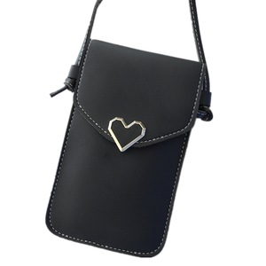 3 Pcs Women Bag For Phone Transparent Women Coin Purse Cross Shoulder Bag Girls Cute Phone Bag Mini Heart type Hasp Mobile Pouch
