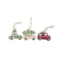 3 Sets Christmas Wooden Pendants Ornaments for Xmas Tree Christmas Party Decorations Kids Gifts