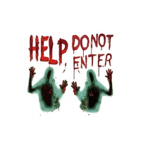 3 Sets Halloween Help Blood Zombie Wall Sticker Decoration for Living Room Bedroom Window Glass As shown