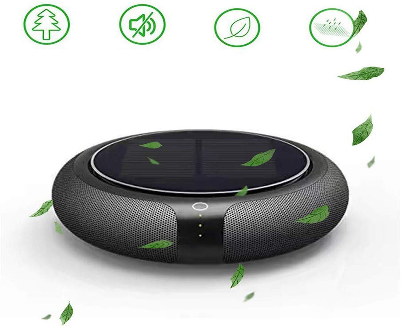 3 Speeds Air Purifier,Household and Car Air Freshener Car Air Purifier,Powerful Smoke Remover,Solar Assisted Charging
