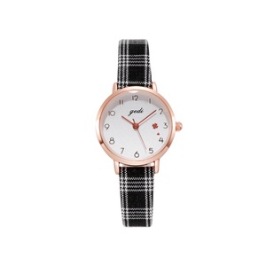 304# Fashion Retro Lattice Belt Watch Trend Wild Simple Digital Face Female Watch Waterproof Watch