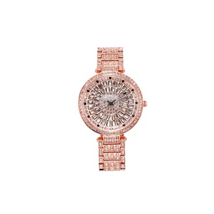 3046# Luxury Ladies Watch Shiny Big Dial Steel Band Watch Noble Temperament Waterproof Female Watch
