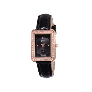 3076# Shiny Square Ladies Belt Watch Waterproof Fashion Casual Ladies Watch Decorative Watch