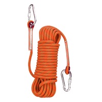 30mx10mm Double Buckle Professional Rock Climbing Rope Outdoor Sports Survival Downhill Safety Rope