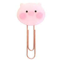 30pcs Cartoon Paper Clips Metal Bookmark School Office Accessories Animal Shape Memo Note Book Decoration Binder Fruit Kid Clip