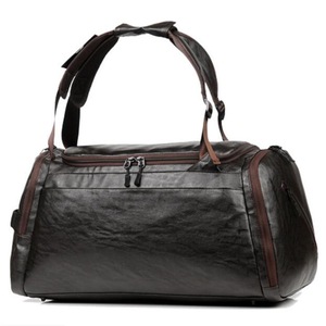 35L Outdoor Travel Luggage Bag Satchel Sports Gym Fitness Duffel Handbag With Shoe Holder Organizer Men Women BROWN COLOR