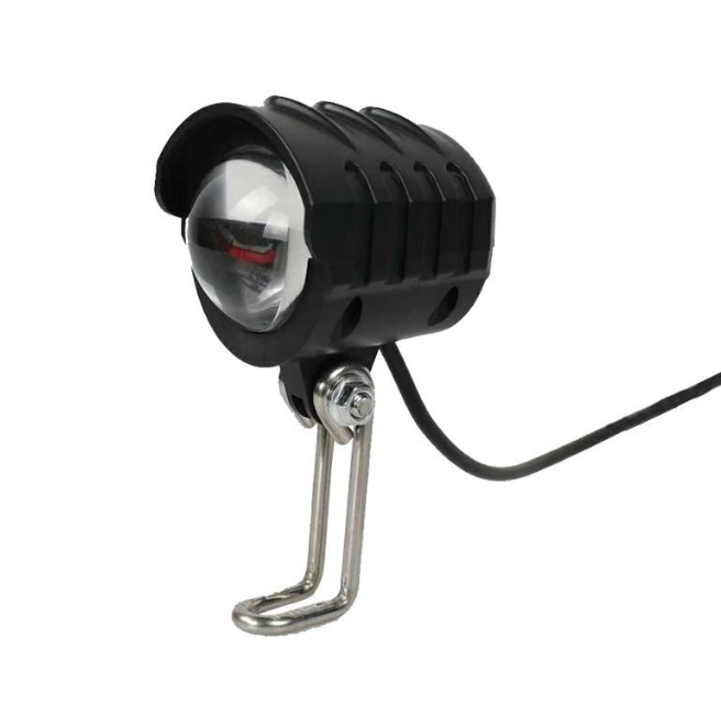 36-48V Wide Voltage Universal Highlight 400LM Bike Front Light Built-in 80db Horn for Electric Scooter Motorcycle E-bike