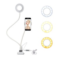 360 Degree Adjustable LED Mobile Phone Fill Light Video Ring Lamp Live Broadcast Bracket