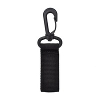 360�� Rotatable Tactical Belts Buckle Outdoor Climbing Buckle Key Ring 3PCS BLACK COLOR