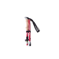 36cm Outdoor Trekking Pole Carbon Ultra-light Telescopic Folding Outer Lock Pole Mountaineering Trekking Pole-Red