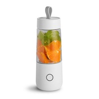 380ml Mini Portable USB Electric Fruit Juicer Rechargeable Blender Power Bank WHITE COLOR
