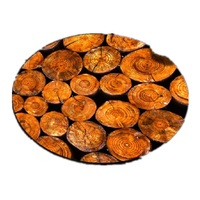 3D Growth Ring Pattern Bathroom Living Room Carpets Home Decor Mat, Size:Diameter about 1.2m(Multiple Wood Cores)