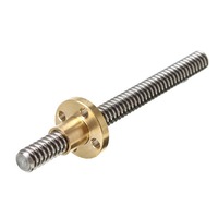 3D Printer T8 500mm Lead Screw 8mm Thread With Copper Nut For Stepper Motor