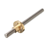3D Printer T8 500mm Lead Screw 8mm Thread With Copper Nut For Stepper Motor