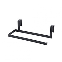 3PC Hook Type Kitchen Storage Rack for Tissue Roll Preservative Film Towel Holder black_About 23.5*12*7cm