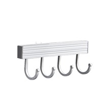 3Pcs 4 Hooks Bathroom Kitchen Bedroom Wall Mount Hanger Cloth Towel Hook No Drilling Home Coat Hat Cloth Coat Rack Shelf