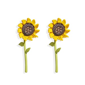 3PCS Alloy Sweet Cute Sunflower Flower Stud Earrings Fashion Small Fresh Earrings Women's Jewelry Gift