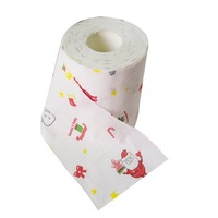 3Pcs Christmas Paper Towel Toilet Paper Lovely Snowman Santa Hat Snow Printed Roll Paper Napkin Christmas print