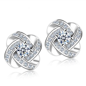 3PCS Copper Earrings for Women jewelry Eternal Heart Twist Earrings