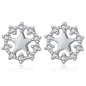 3PCS Copper Fashion Earrings Five-pointed Star Retro Ear Jewelry