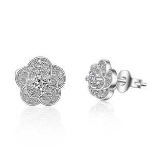 3PCS Copper Plum Blossom Flower Earrings for Women Christmas Gift Jewelry