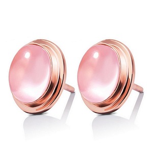 3PCS Copper Stud Earrings Oval Stud Earrings Temperament Fashion Jewelry