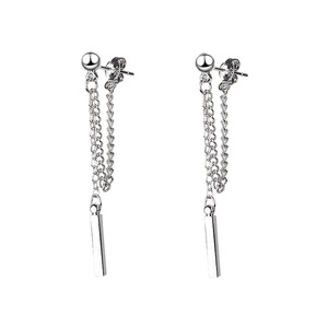 3PCS Copper Trendy Design Long Chain Tassel Earrings for Women Wedding Couple Charming Party Jewelry