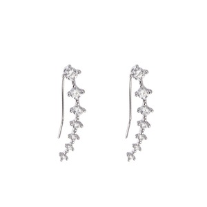 3PCS Copper Wedding Jewelry Fashion Stud Earrings for Women Pendientes