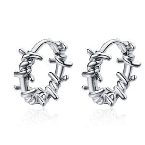 3PCS Copper Woman Fashion Jewelry Round Earrings Simple Retro Earrings