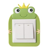 3Pcs Cute Cartoon 3D Wall Silicon Switch Stickers Removable Creative Light Switch Decals Wall Decals for Kids Room Home Decoration