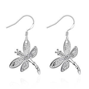 3PCS Fashion Silver plating Dragonfly Drop Earrings Women Fashion Jewelry Gifts