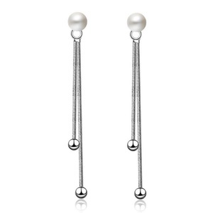 3PCS Fashion Silver plating Elegant Long Tassel Pendant Earrings for Women Girls Party Jewelry