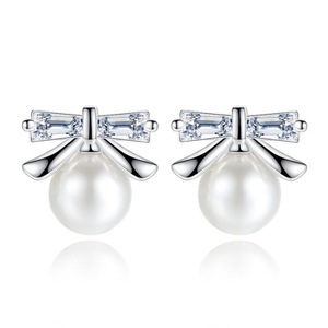 3PCS Fashionable Alloy Jewelry Female Stud Earrings Bow Tie Sweet and Simple Trinkets
