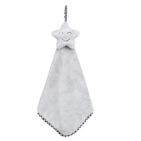 3Pcs Hanging Bath Towel Quick-drying Smiling Star Kitchen Hand Towel(Green)