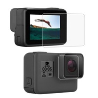 3PCS Lens HD Screen Protector + LCD Display Tempered Glass Film for GoPro HERO7 Black /HERO7 Silver / HERO7 White /6 /5