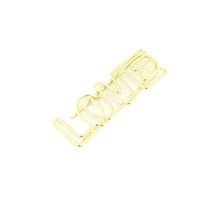 3PCS/LOT Electroplated Gold Paper Clips Pin Metal Clip Bookmarks Storage Office Accessories Cute Bow Paper clips
