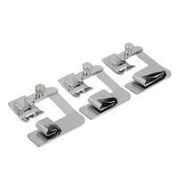 3Pcs Ruffler Wide Rolled Hem Set 1/2 - 1 inch Sewing Machine Hemmer Foot Sewing Machine Part Household Supplies