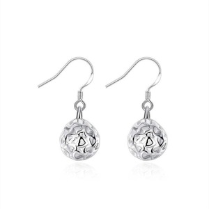 3PCS Silver plating Ball Heart Drop Earrings for Woman Wedding Engagement Party Fashion Charm Jewelry